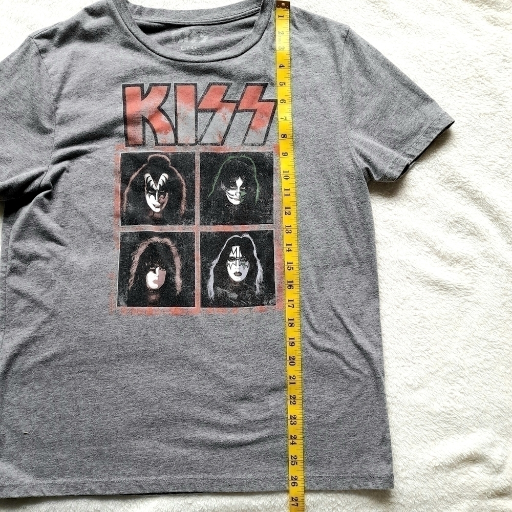 KISS T-shirt Gray Women's Large - Picture 2 of 5